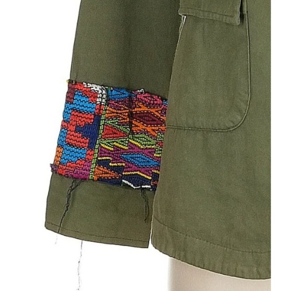 RARE Jen's Pirate Booty Embroidered Boho Military Jacket | Utility Hippie Indie - Picture 5 of 16